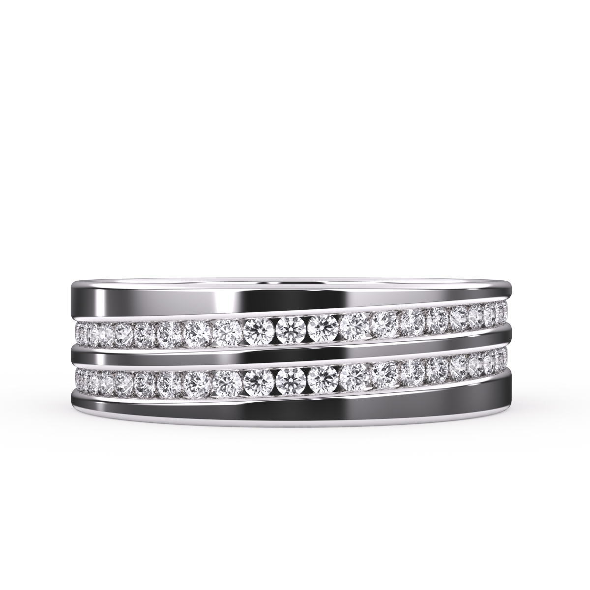 Two Row Promise Wedding Women Band